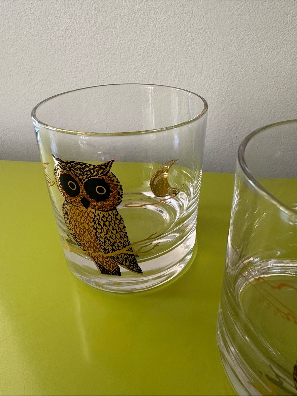 Vintage Couroc Owl Low Ball Glass - Picture 2 of 10